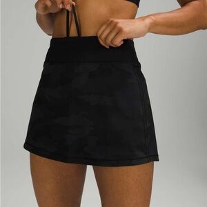 Lululemon Pace Rival Mid Rise Skirt *Tall - Camo/Black SZ 12